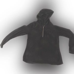 Nanette Lepore black, half zip up mesh hoodie. Size small.